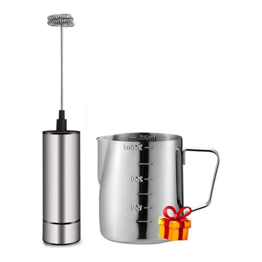 BASECENT SS Milk Frother Handheld